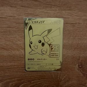 Pokemon Japanese Metal Gold 25th Anniversary Card